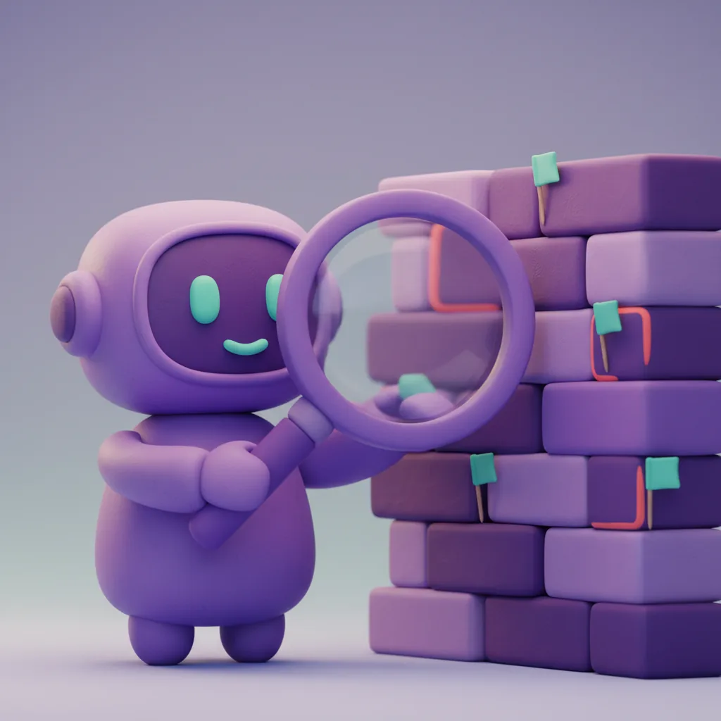 An AI lens analysing a wall of firewall rules and flagging the risky ones