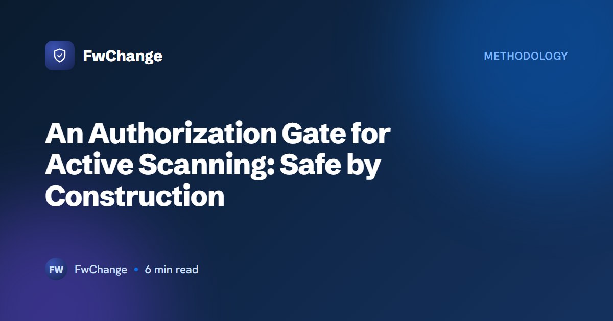An Authorization Gate for Active Scanning